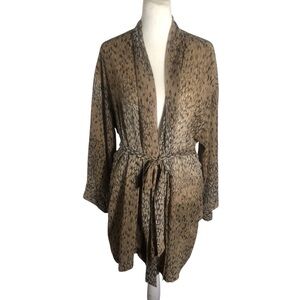 Victoria’s Secret sheet leopard print polyester robe ONE SIZE